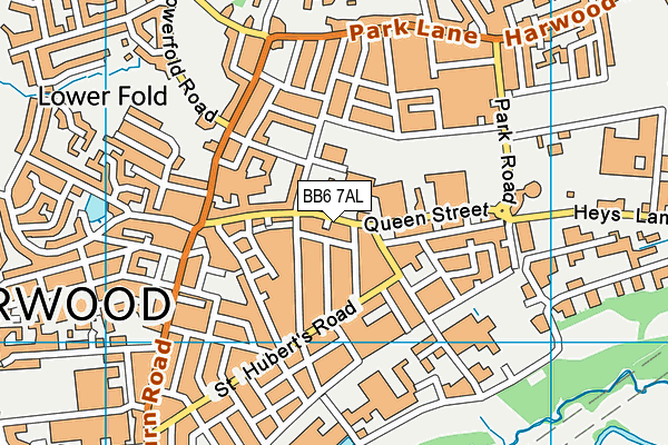 Mercer Hall Leisure Centre map (BB6 7AL) - OS VectorMap District (Ordnance Survey)