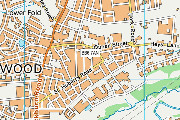 BB6 7AN map - OS VectorMap District (Ordnance Survey)
