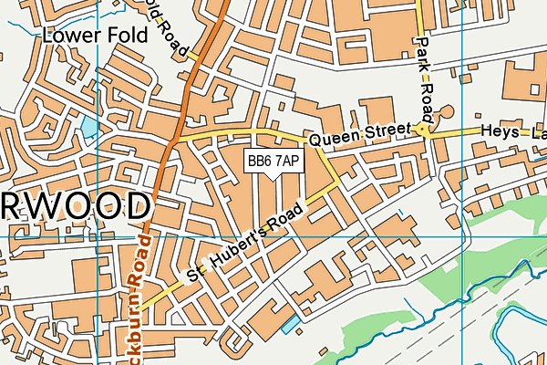 BB6 7AP map - OS VectorMap District (Ordnance Survey)