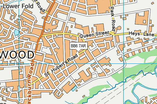 BB6 7AR map - OS VectorMap District (Ordnance Survey)