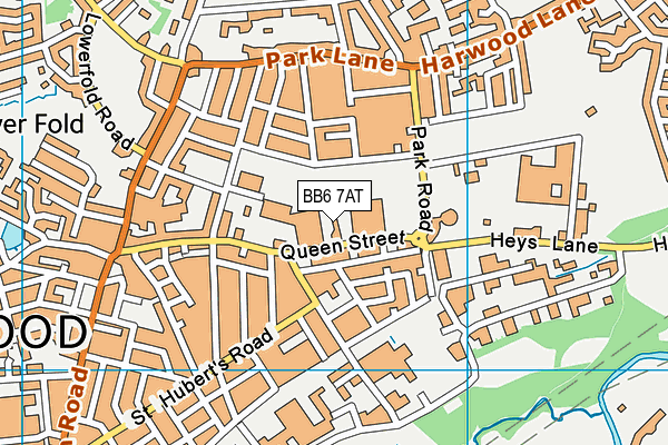 BB6 7AT map - OS VectorMap District (Ordnance Survey)