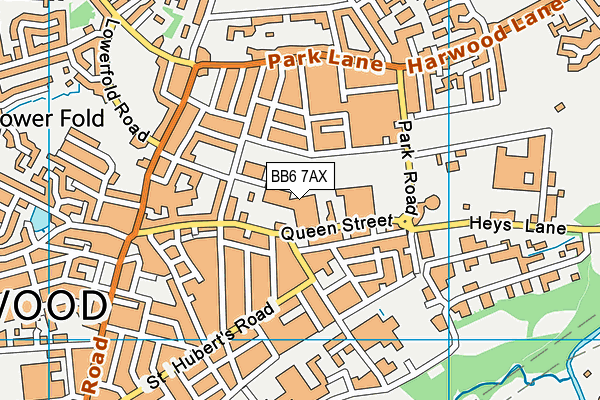 BB6 7AX map - OS VectorMap District (Ordnance Survey)