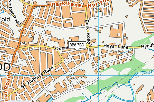 BB6 7BD map - OS VectorMap District (Ordnance Survey)