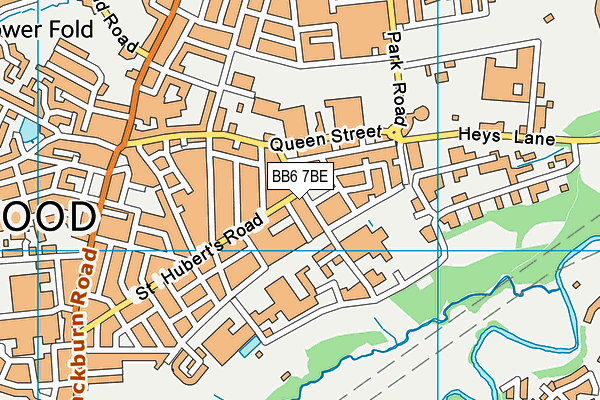 BB6 7BE map - OS VectorMap District (Ordnance Survey)