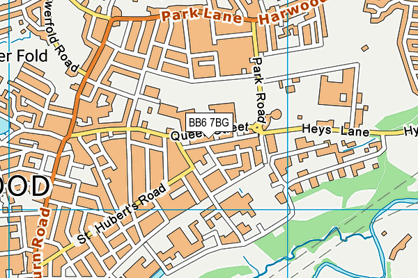 BB6 7BG map - OS VectorMap District (Ordnance Survey)