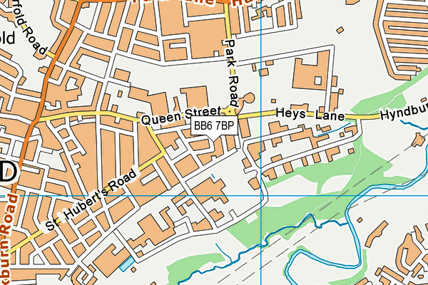BB6 7BP map - OS VectorMap District (Ordnance Survey)