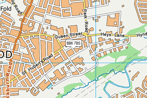 BB6 7BS map - OS VectorMap District (Ordnance Survey)