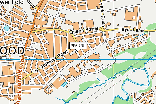 BB6 7BU map - OS VectorMap District (Ordnance Survey)