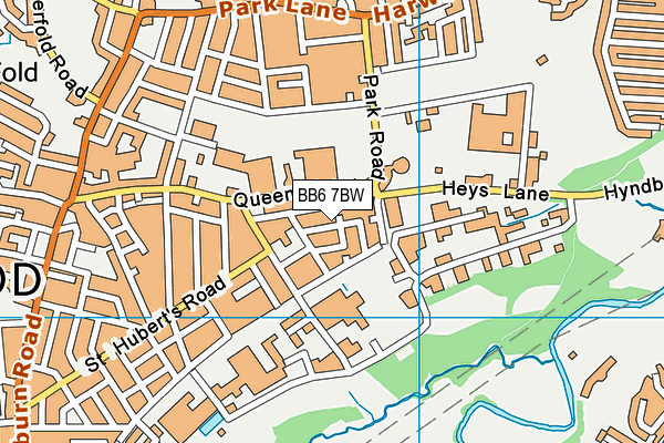 BB6 7BW map - OS VectorMap District (Ordnance Survey)