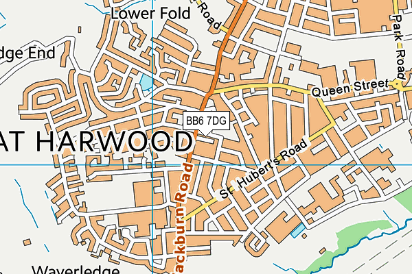 BB6 7DG map - OS VectorMap District (Ordnance Survey)