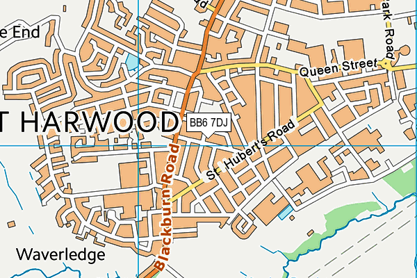 BB6 7DJ map - OS VectorMap District (Ordnance Survey)