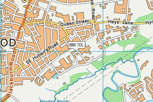 BB6 7DL map - OS VectorMap District (Ordnance Survey)