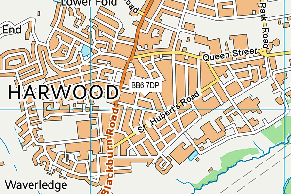 BB6 7DP map - OS VectorMap District (Ordnance Survey)