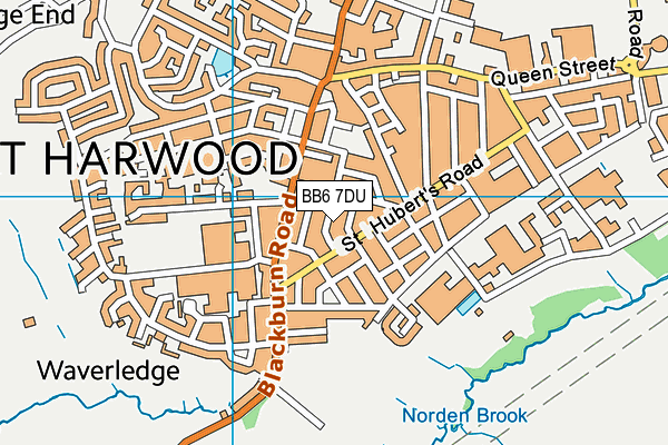 BB6 7DU map - OS VectorMap District (Ordnance Survey)