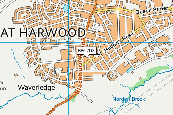 BB6 7DX map - OS VectorMap District (Ordnance Survey)