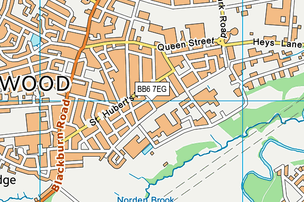 BB6 7EG map - OS VectorMap District (Ordnance Survey)