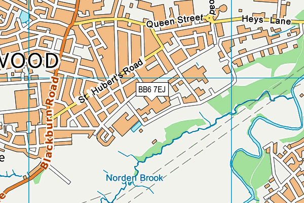 BB6 7EJ map - OS VectorMap District (Ordnance Survey)