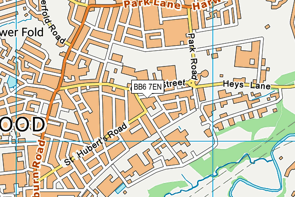 BB6 7EN map - OS VectorMap District (Ordnance Survey)