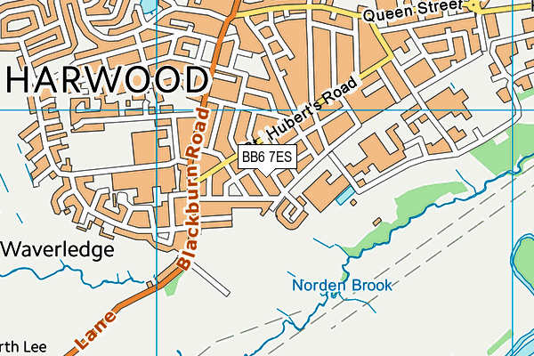 Great Harwood St John's Church of England Primary School map (BB6 7ES) - OS VectorMap District (Ordnance Survey)
