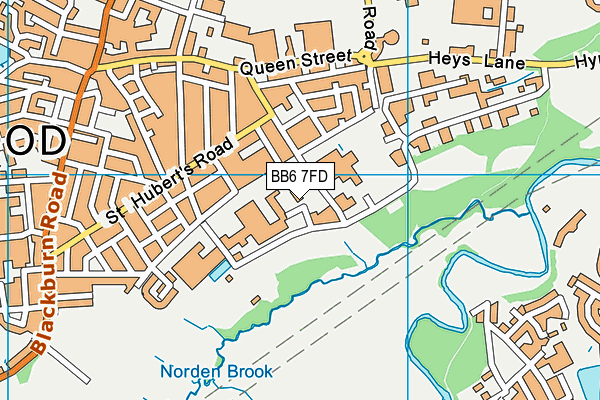 BB6 7FD map - OS VectorMap District (Ordnance Survey)