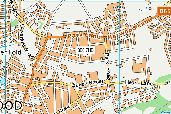 BB6 7HD map - OS VectorMap District (Ordnance Survey)