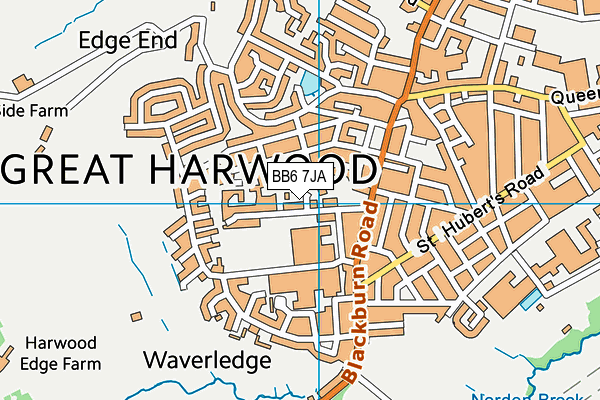 BB6 7JA map - OS VectorMap District (Ordnance Survey)