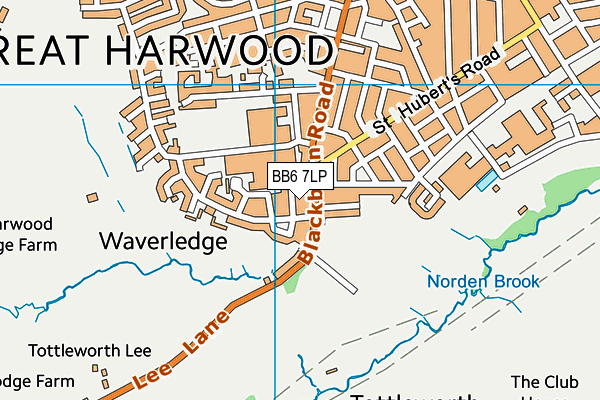 BB6 7LP map - OS VectorMap District (Ordnance Survey)