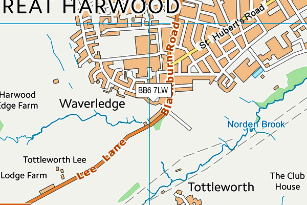 BB6 7LW map - OS VectorMap District (Ordnance Survey)