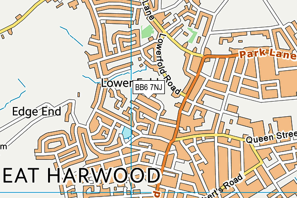 BB6 7NJ map - OS VectorMap District (Ordnance Survey)