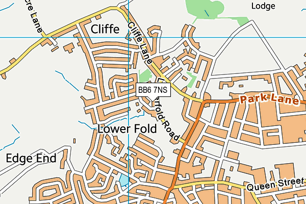 Lowerfold Park map (BB6 7NS) - OS VectorMap District (Ordnance Survey)