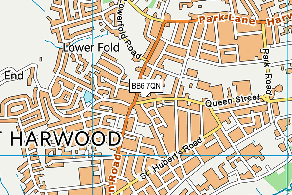 BB6 7QN map - OS VectorMap District (Ordnance Survey)