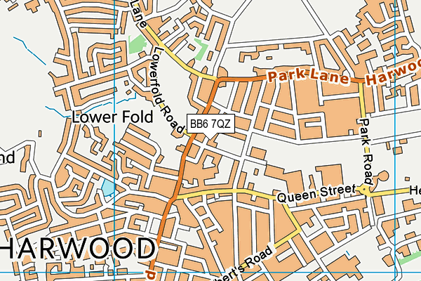 BB6 7QZ map - OS VectorMap District (Ordnance Survey)