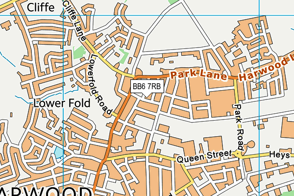 BB6 7RB map - OS VectorMap District (Ordnance Survey)