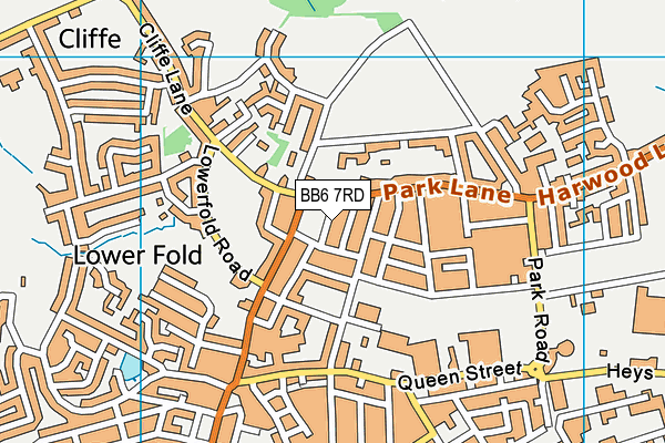 BB6 7RD map - OS VectorMap District (Ordnance Survey)