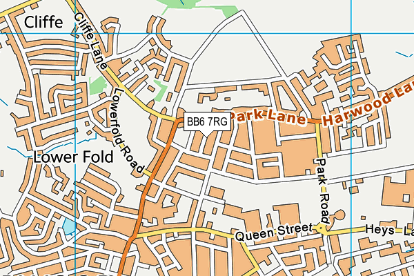 BB6 7RG map - OS VectorMap District (Ordnance Survey)