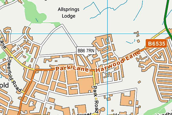 BB6 7RN map - OS VectorMap District (Ordnance Survey)