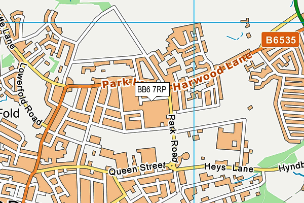 BB6 7RP map - OS VectorMap District (Ordnance Survey)