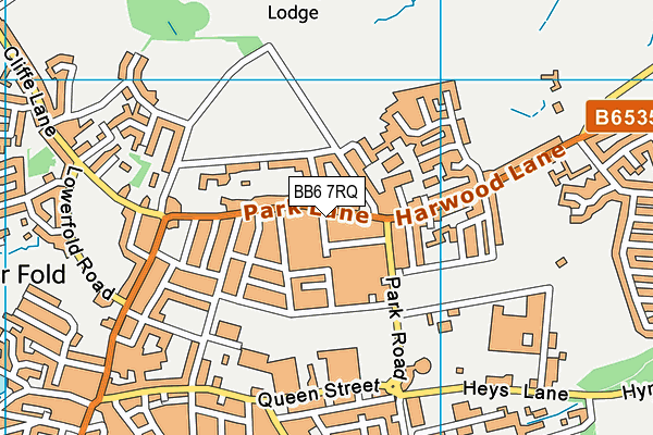 BB6 7RQ map - OS VectorMap District (Ordnance Survey)