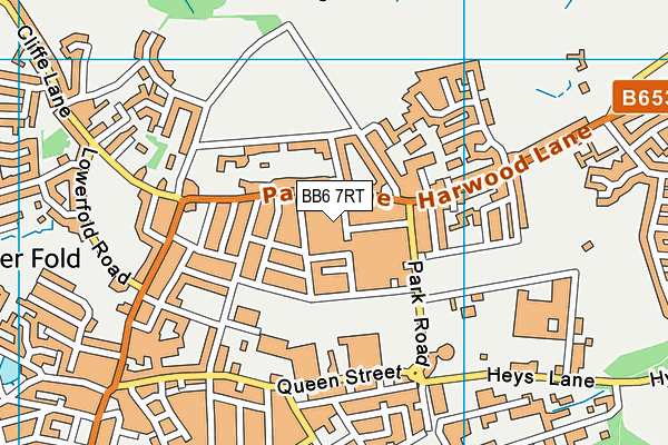 BB6 7RT map - OS VectorMap District (Ordnance Survey)