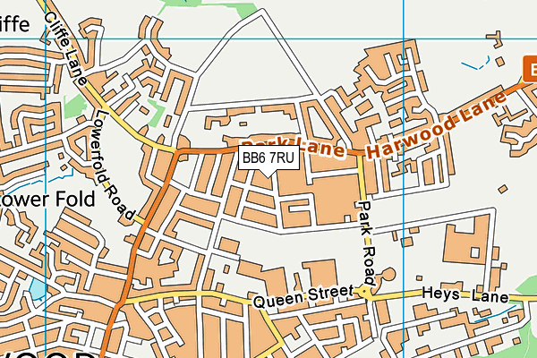 BB6 7RU map - OS VectorMap District (Ordnance Survey)