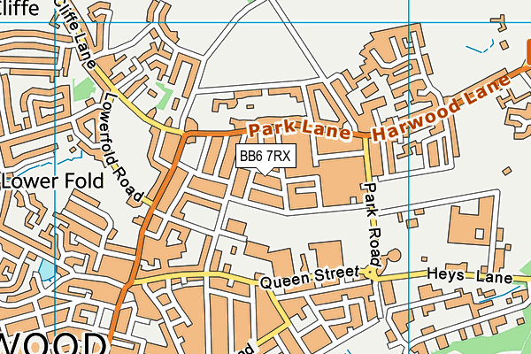 BB6 7RX map - OS VectorMap District (Ordnance Survey)