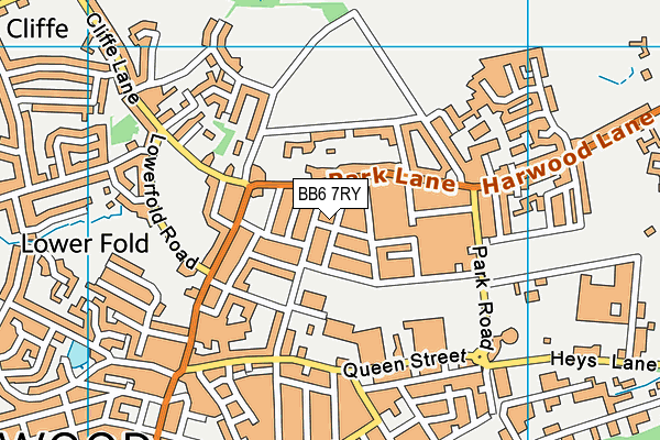 BB6 7RY map - OS VectorMap District (Ordnance Survey)
