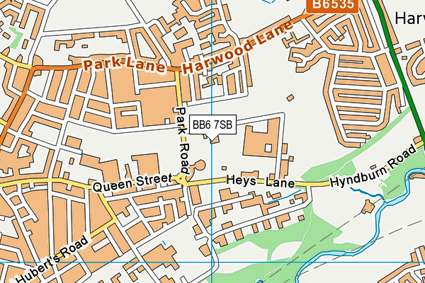 BB6 7SB map - OS VectorMap District (Ordnance Survey)
