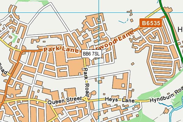 BB6 7SL map - OS VectorMap District (Ordnance Survey)