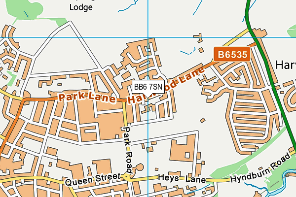 St Hubert's Roman Catholic Primary School, Great Harwood map (BB6 7SN) - OS VectorMap District (Ordnance Survey)