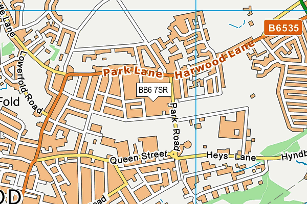 BB6 7SR map - OS VectorMap District (Ordnance Survey)