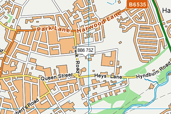 BB6 7SZ map - OS VectorMap District (Ordnance Survey)