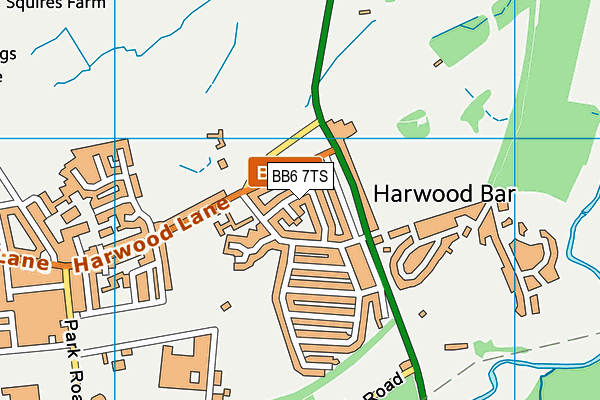 BB6 7TS map - OS VectorMap District (Ordnance Survey)