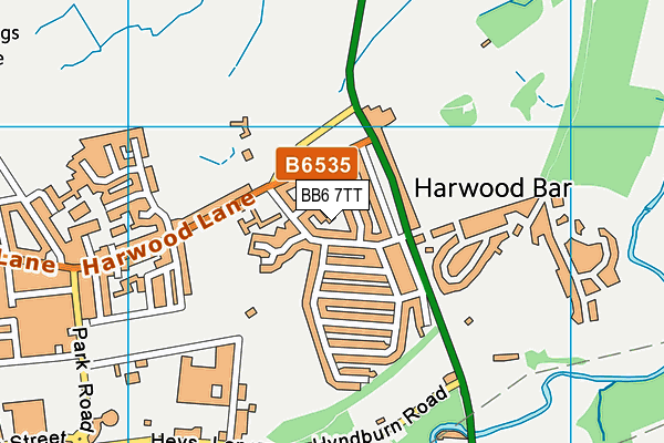 BB6 7TT map - OS VectorMap District (Ordnance Survey)