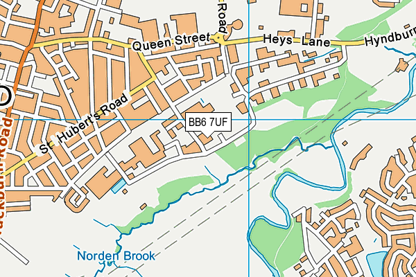 BB6 7UF map - OS VectorMap District (Ordnance Survey)